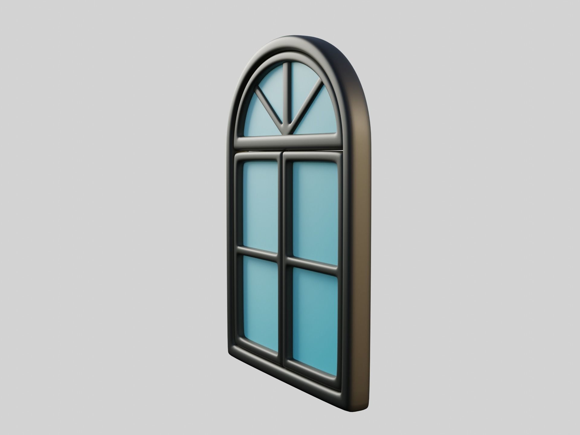Cartoon Window 11a Low-poly 3D model_3