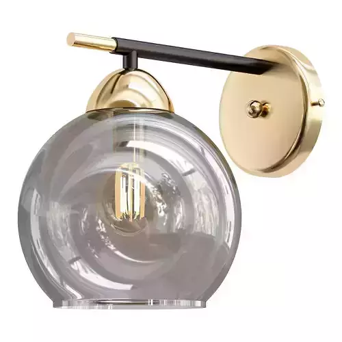 bra-de-markt-gamburg-605024501 wall sconce with glass globe a... 3D model