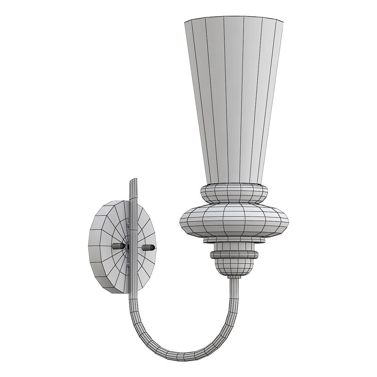 evoluce-rammo-sle112401-01 wall sconce with clear glass shade 3D model_1