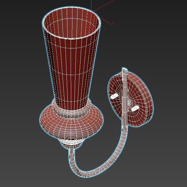 evoluce-rammo-sle112401-01 wall sconce with clear glass shade 3D model_3