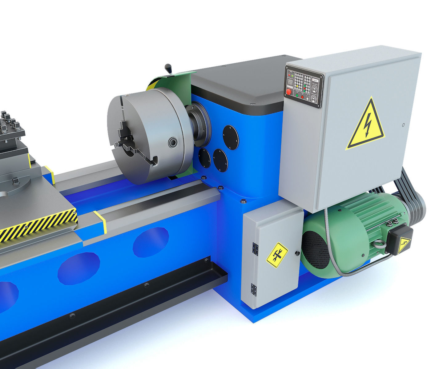 Industrial turning machine tool 1M63 3D model_11