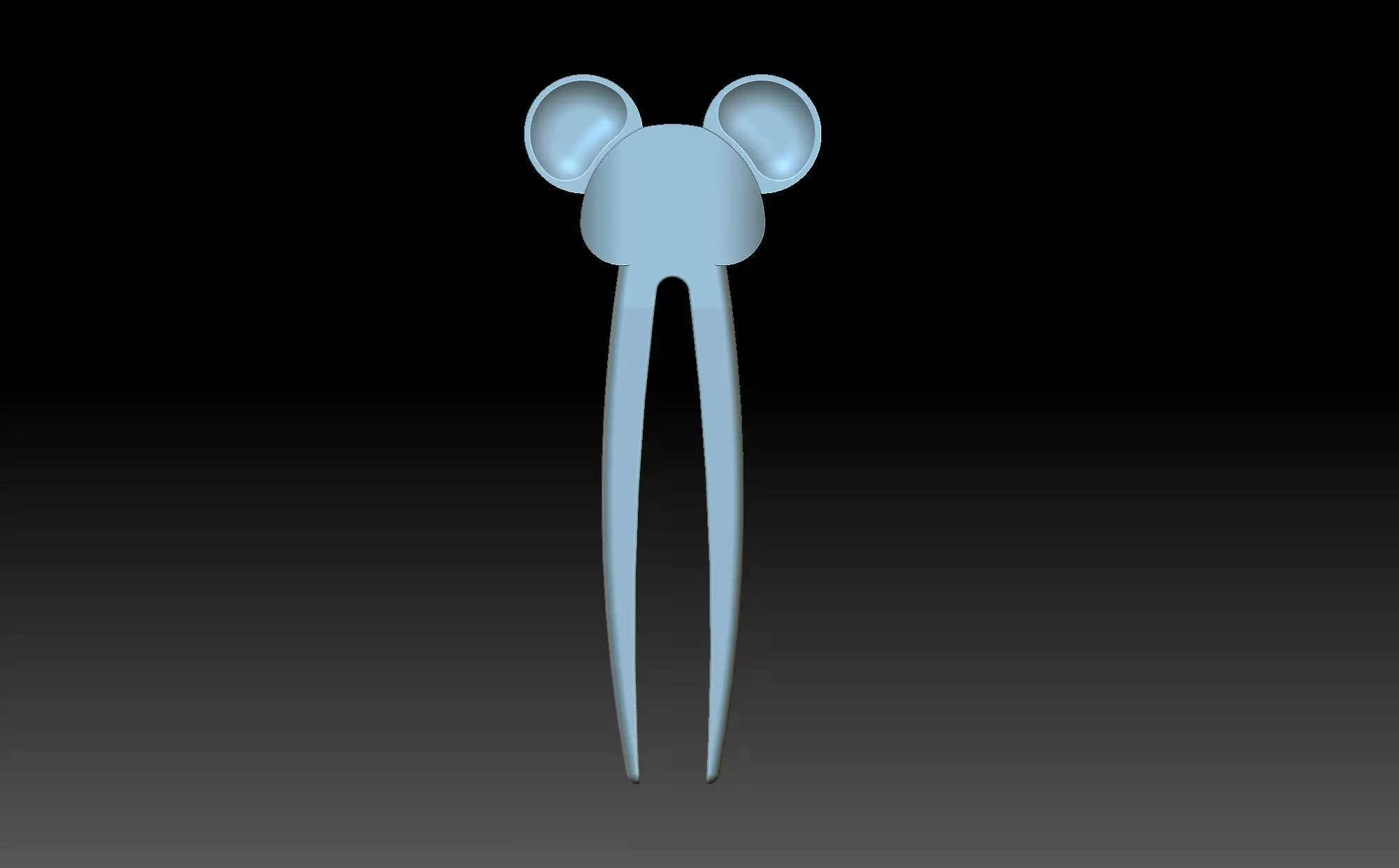 mickey mouse hairpin 3D print model