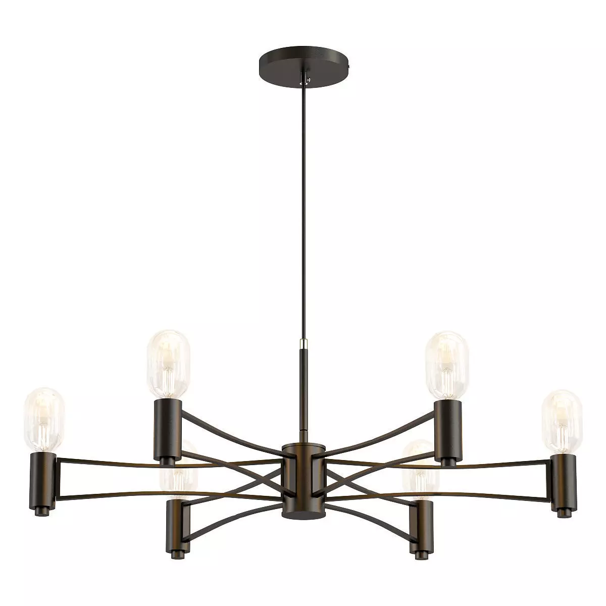 podvesnaya-1523-6p light chandelier - antique bronze 3D model_0