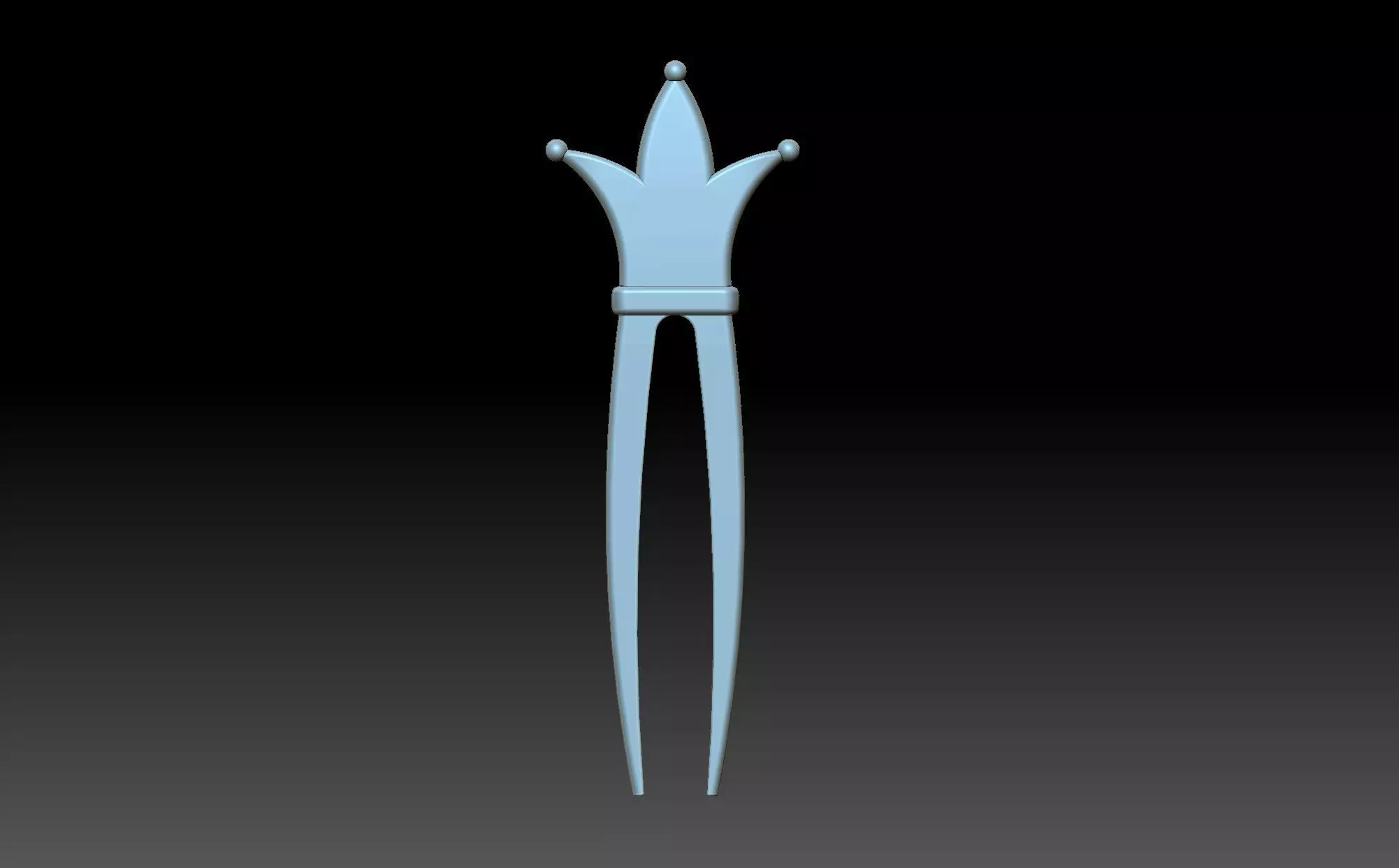 Crown hairpin 3D print model