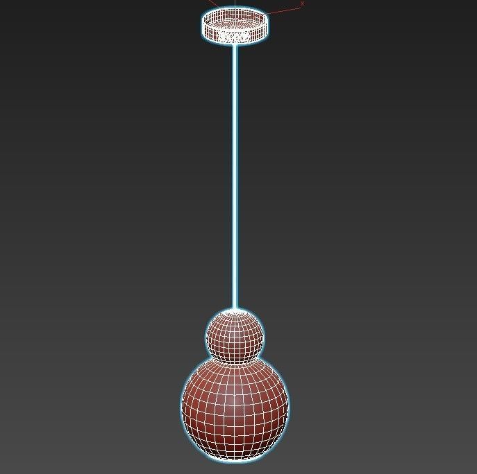iledex-blossom-c4476-1-cr pendant light with clear glass ball... 3D model_2