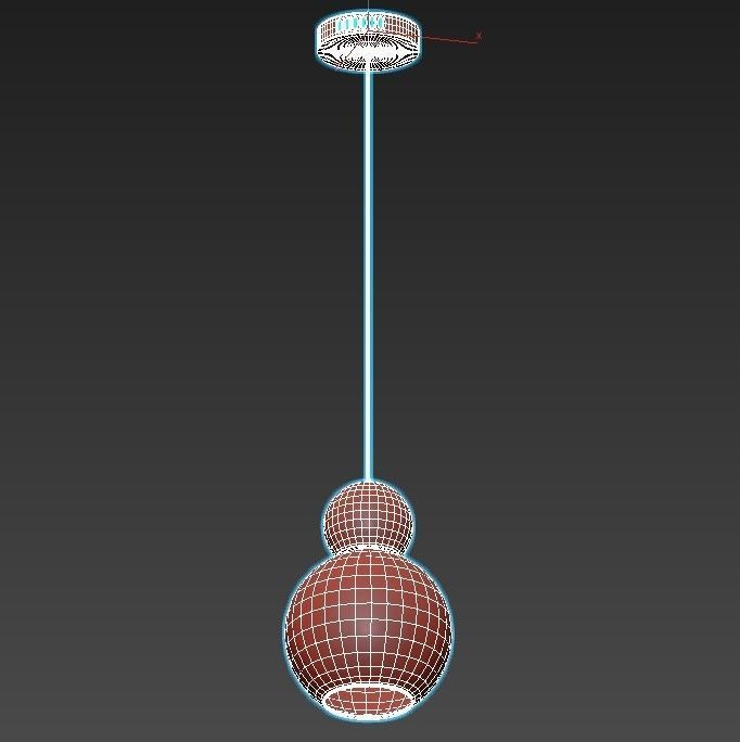 iledex-blossom-c4476-1-cr pendant light with clear glass ball... 3D model_3
