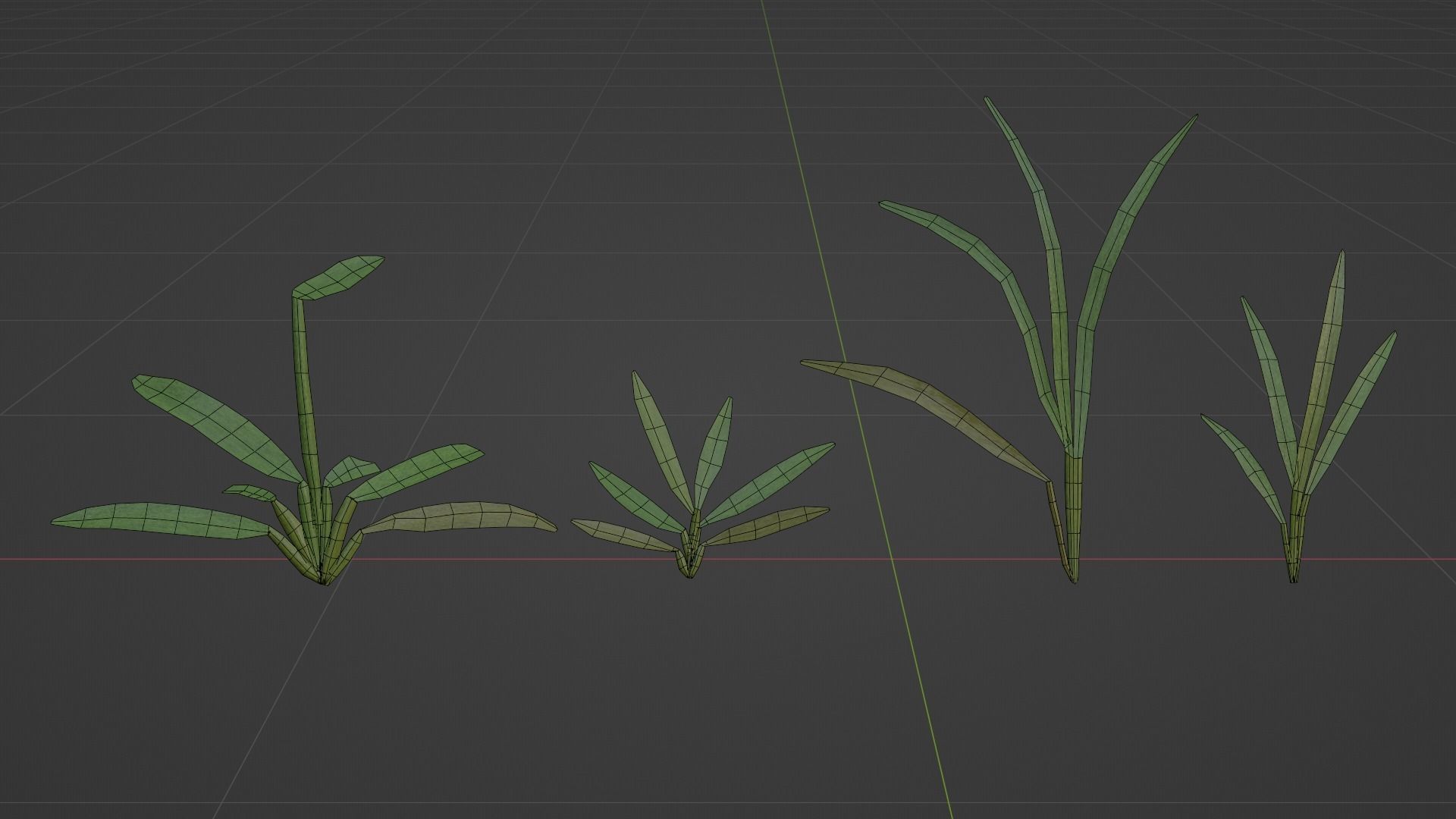 Realistic Grass Long and Short 3D model_7