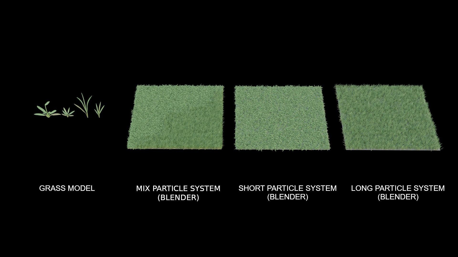 Realistic Grass Long and Short 3D model_5