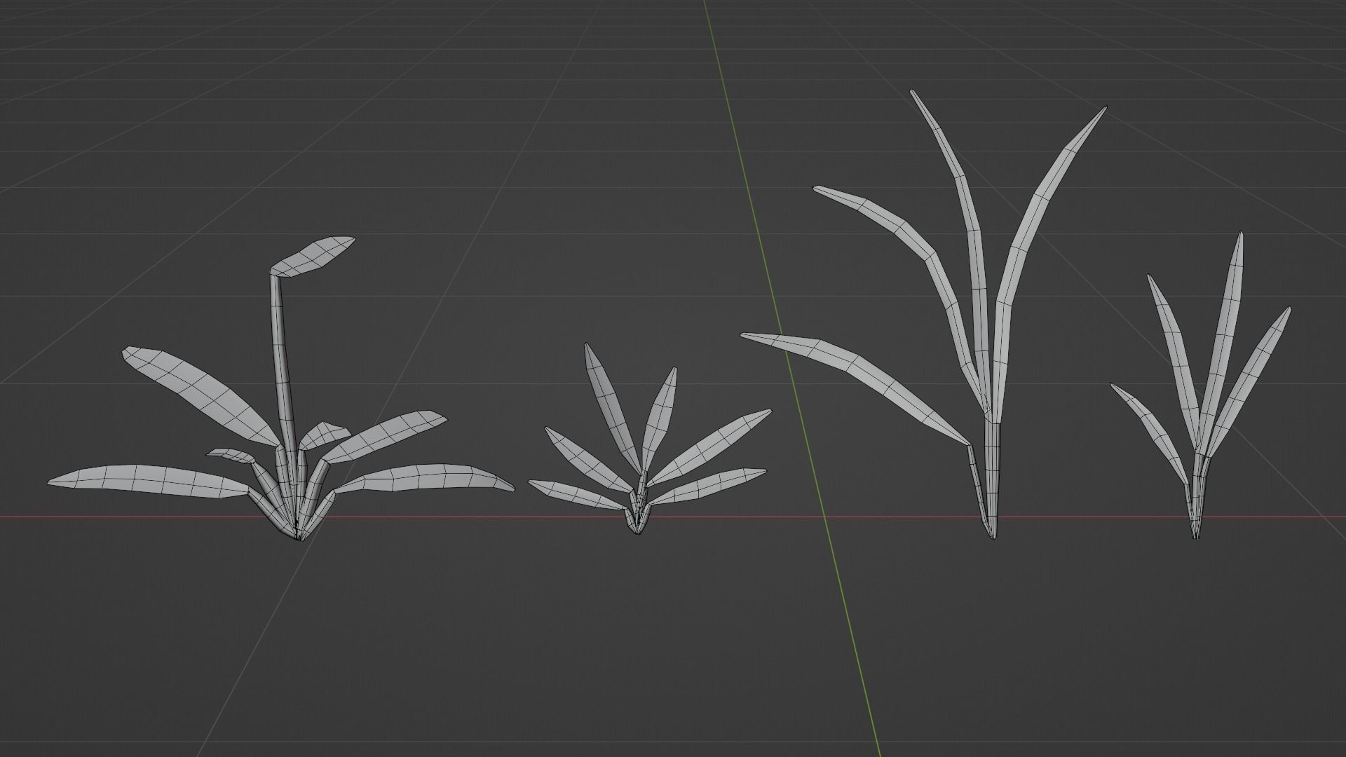 Realistic Grass Long and Short 3D model_8