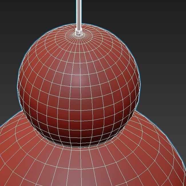 iledex-blossom-c4476-3l-cr three light pendant with glass glo... 3D model_4