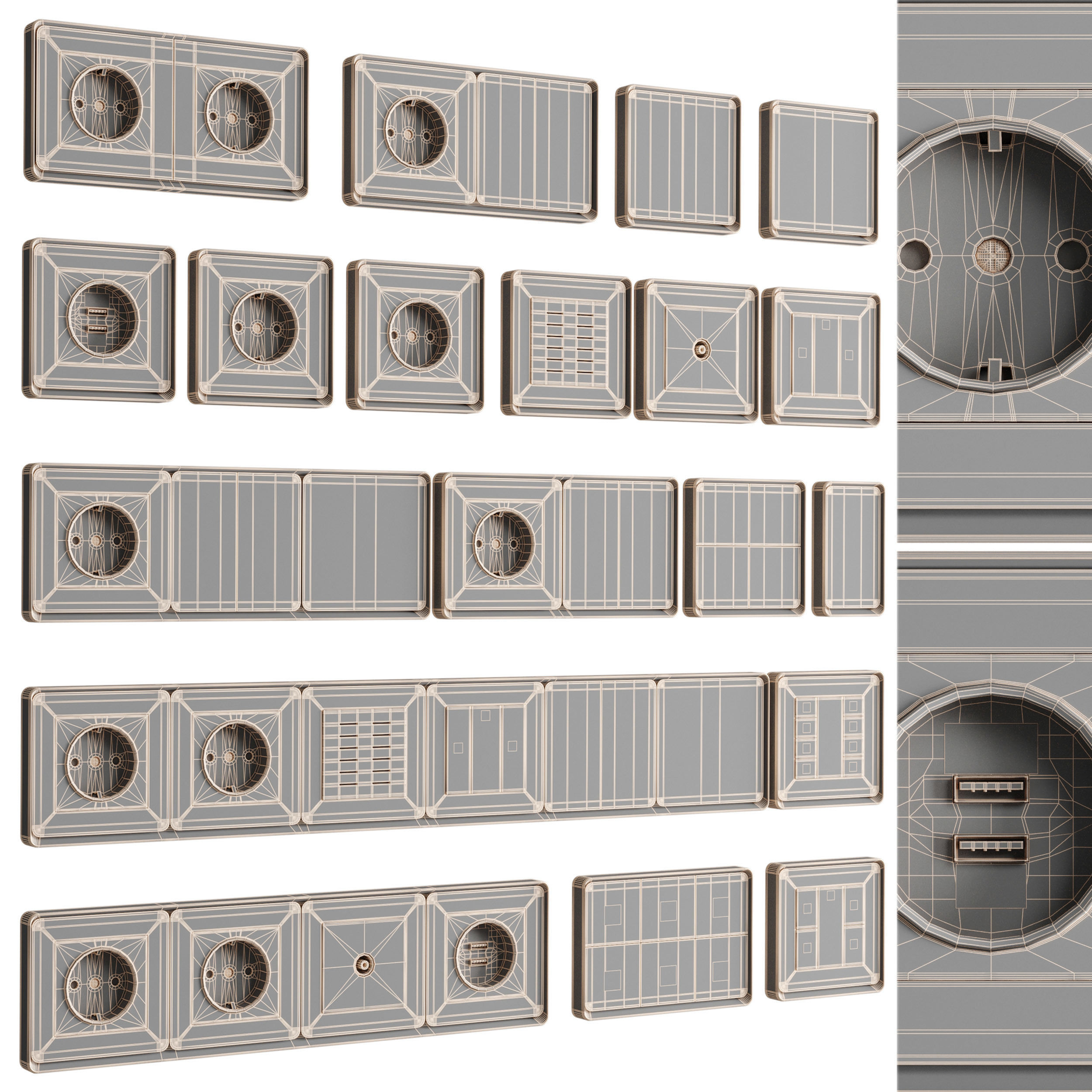 Switches and sockets Marmitek Push LO ZigBee 3D model_6