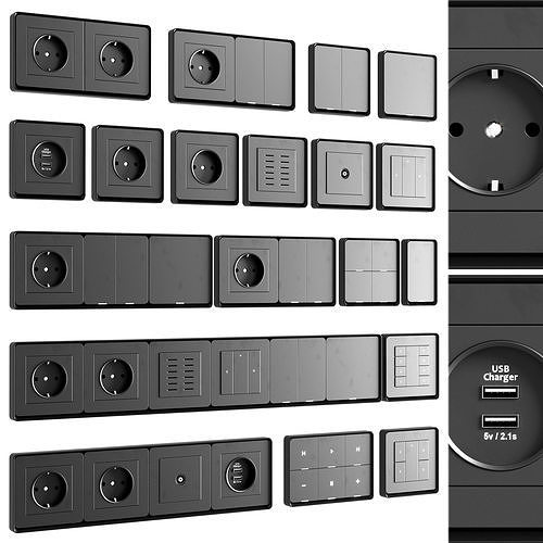 Switches and sockets Marmitek Push LO ZigBee 3D model
