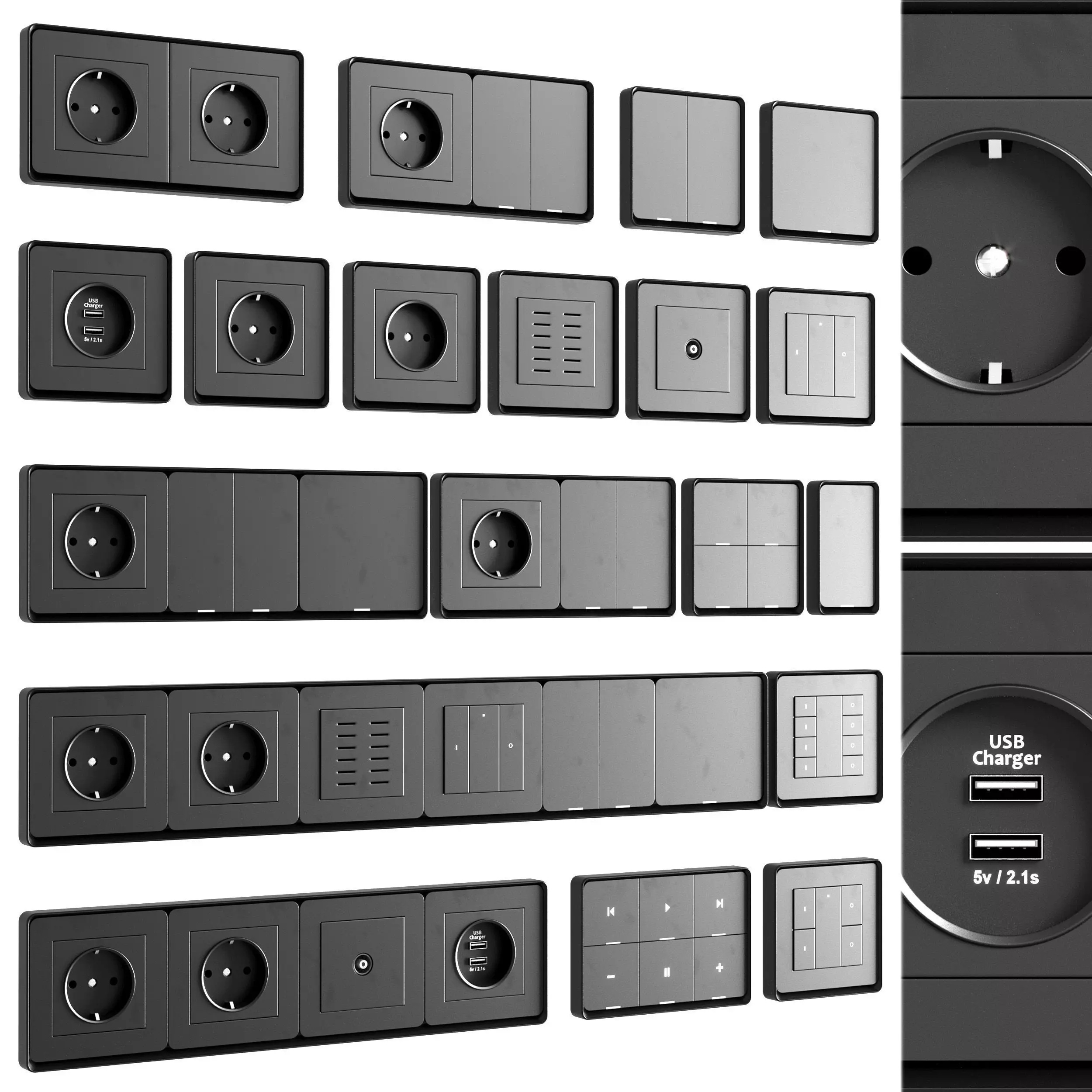 Switches and sockets Marmitek Push LO ZigBee 3D model_0