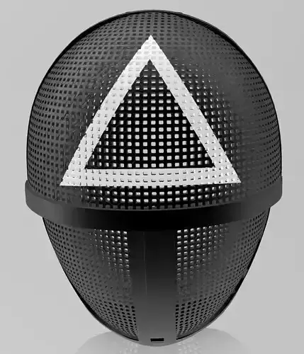 Squid Game Mask 3D Model Triangle Mask