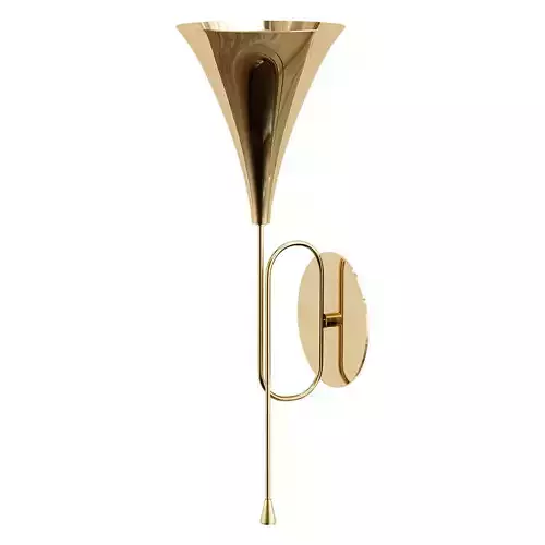bra-mantra-jazz-5898 gold wall sconce with cone shape