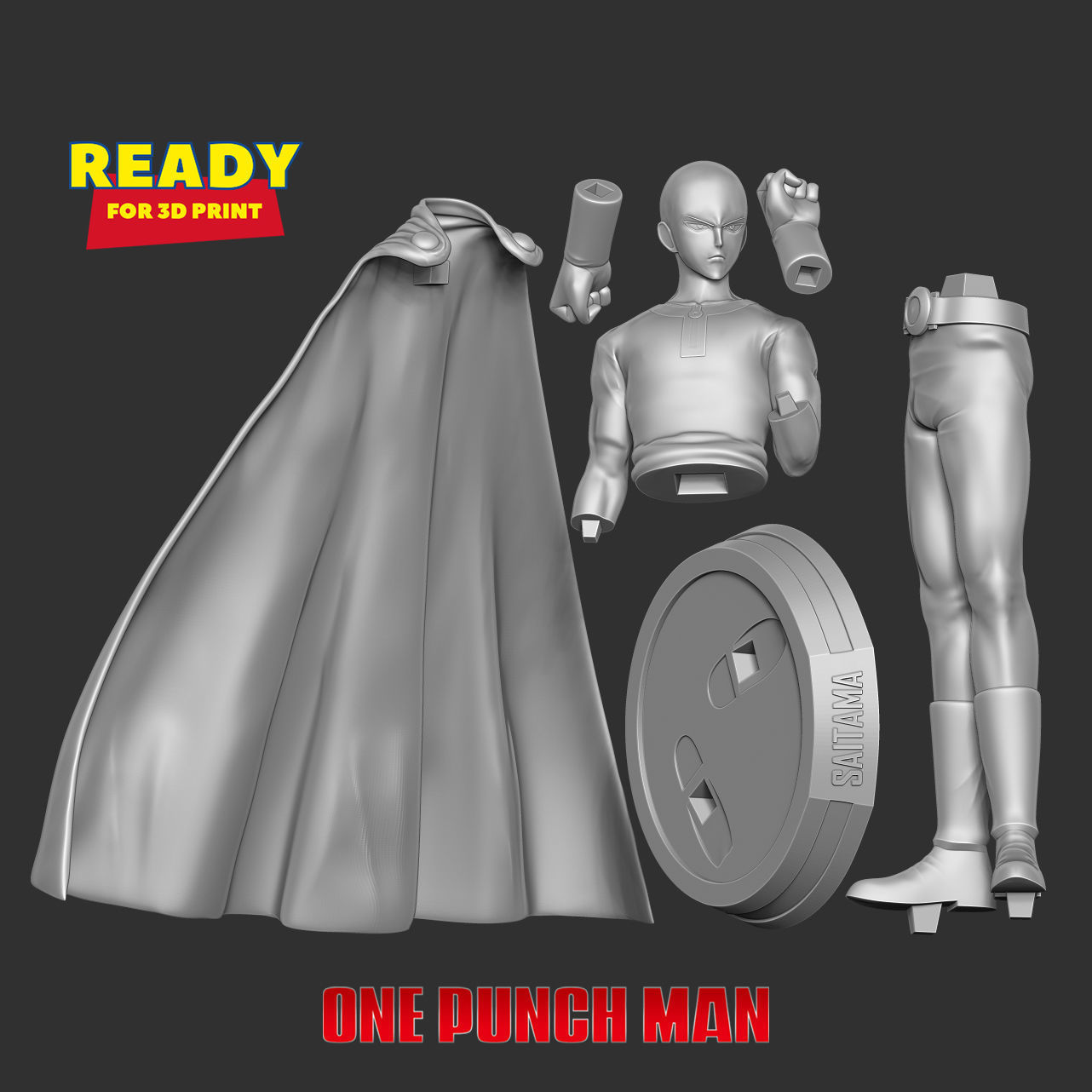 Angry Saitama 3D print model_2