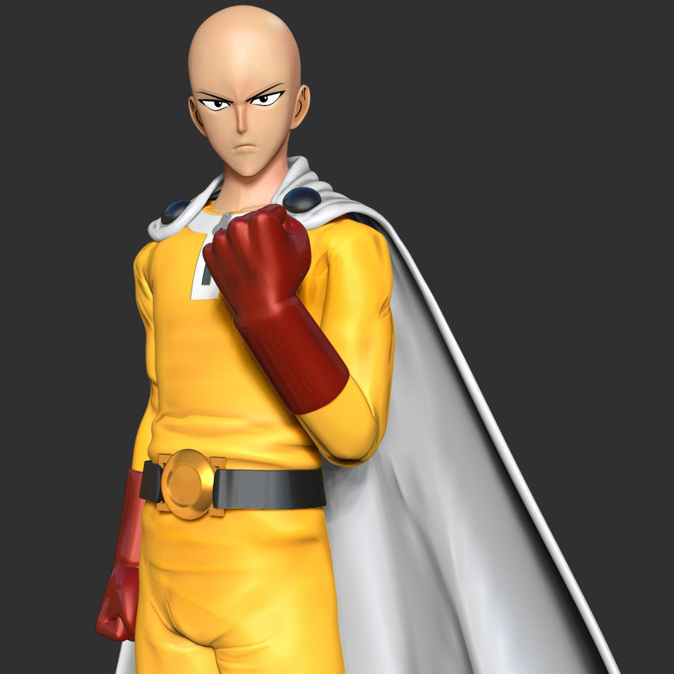 Angry Saitama 3D print model_7