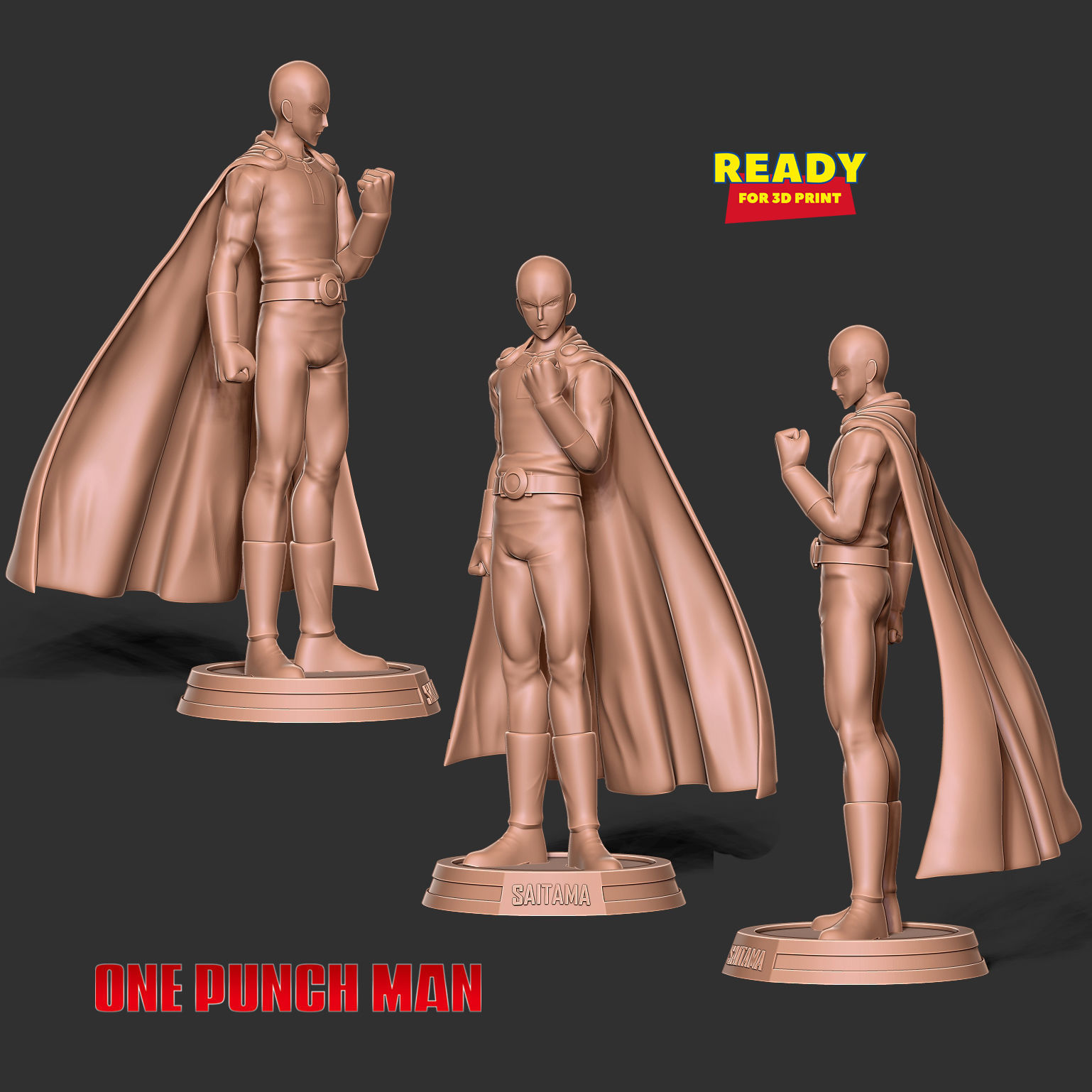 Angry Saitama 3D print model_5