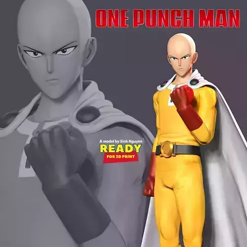 Angry Saitama 3D print model