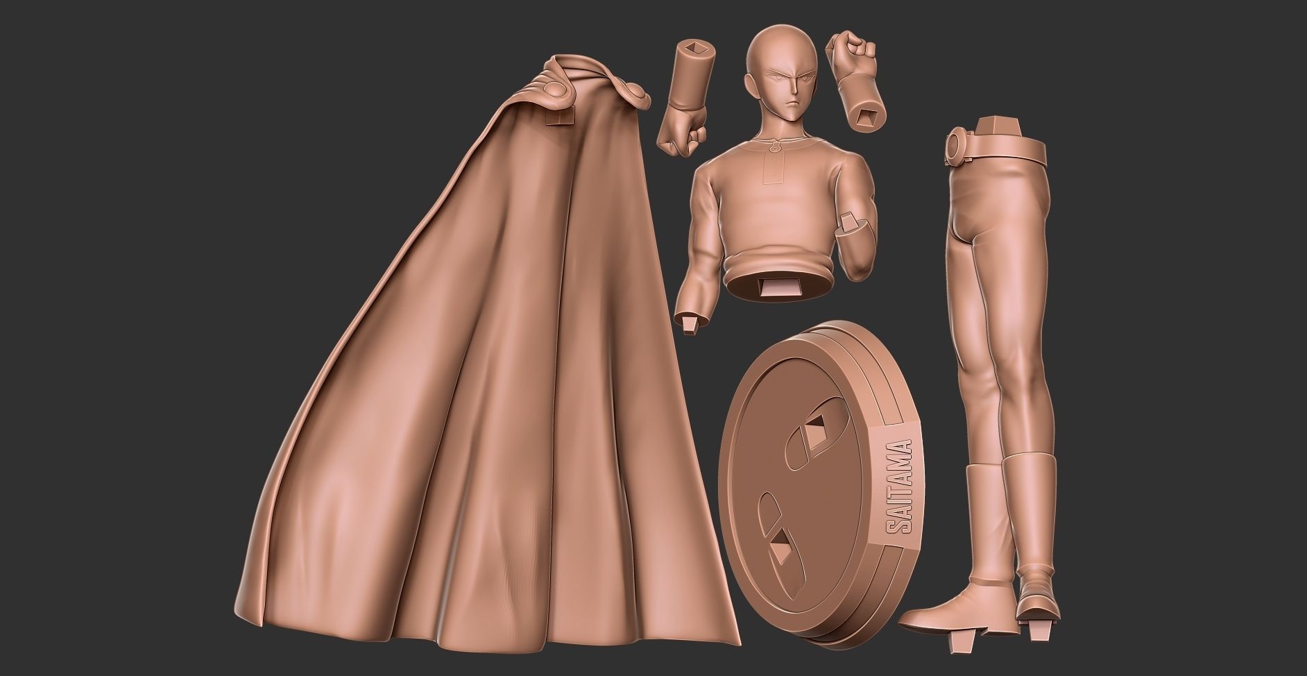 Angry Saitama 3D print model_14
