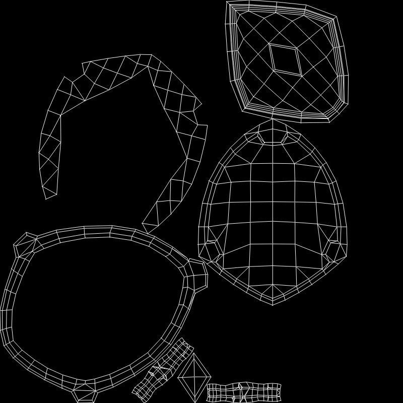 A selection of Fantasy Weapon Low-poly 3D model_7