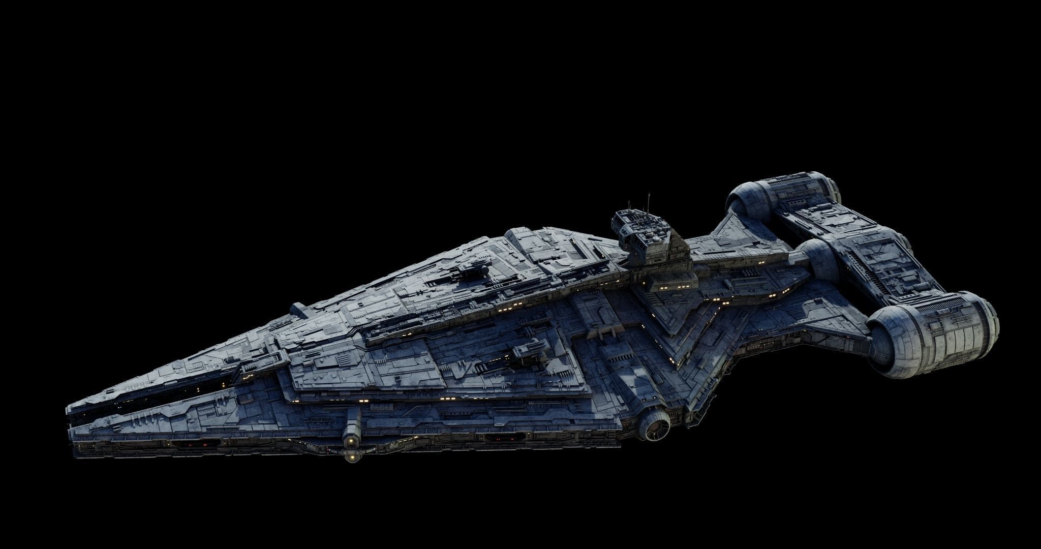 Imperial Light Cruiser  - Star Wars 3D model_8