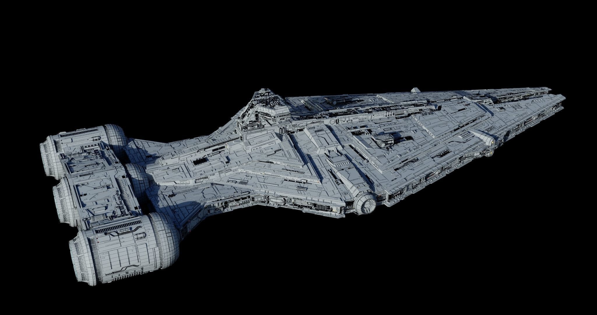 Imperial Light Cruiser  - Star Wars 3D model_34
