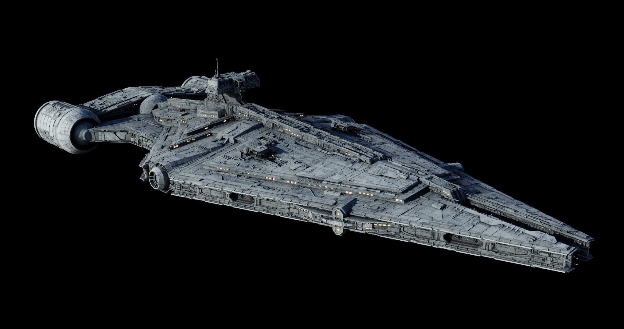 Imperial Light Cruiser  - Star Wars 3D model_3