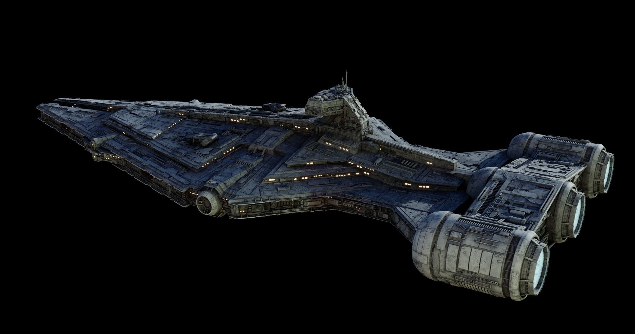 Imperial Light Cruiser  - Star Wars 3D model_9