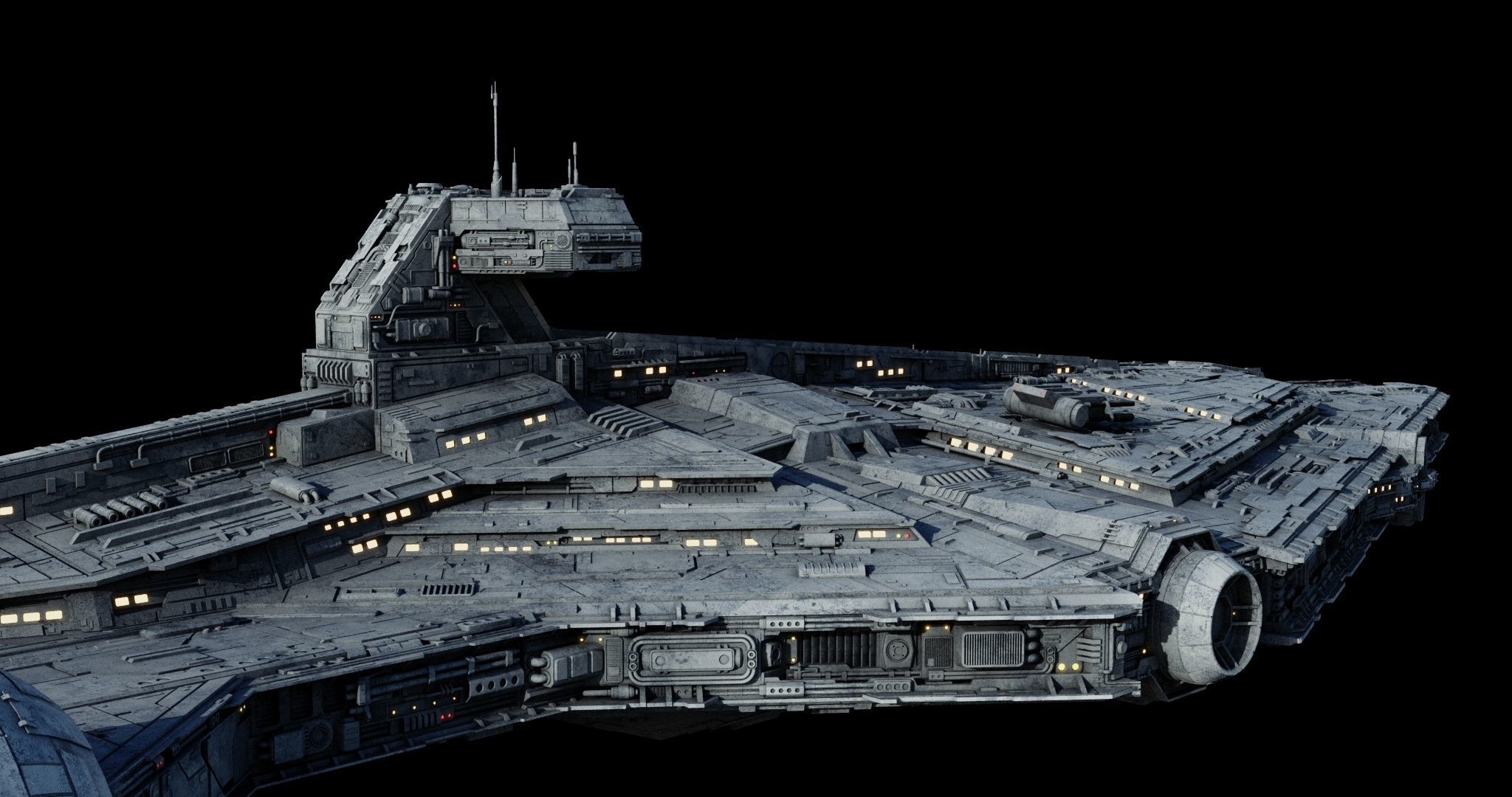 Imperial Light Cruiser  - Star Wars 3D model_24