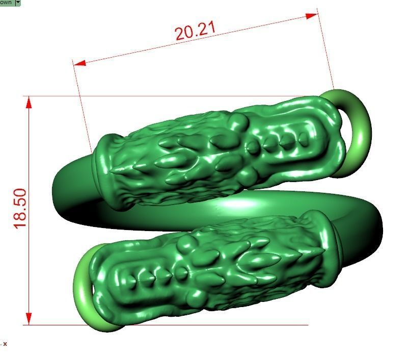  drag ring  3D print model_1