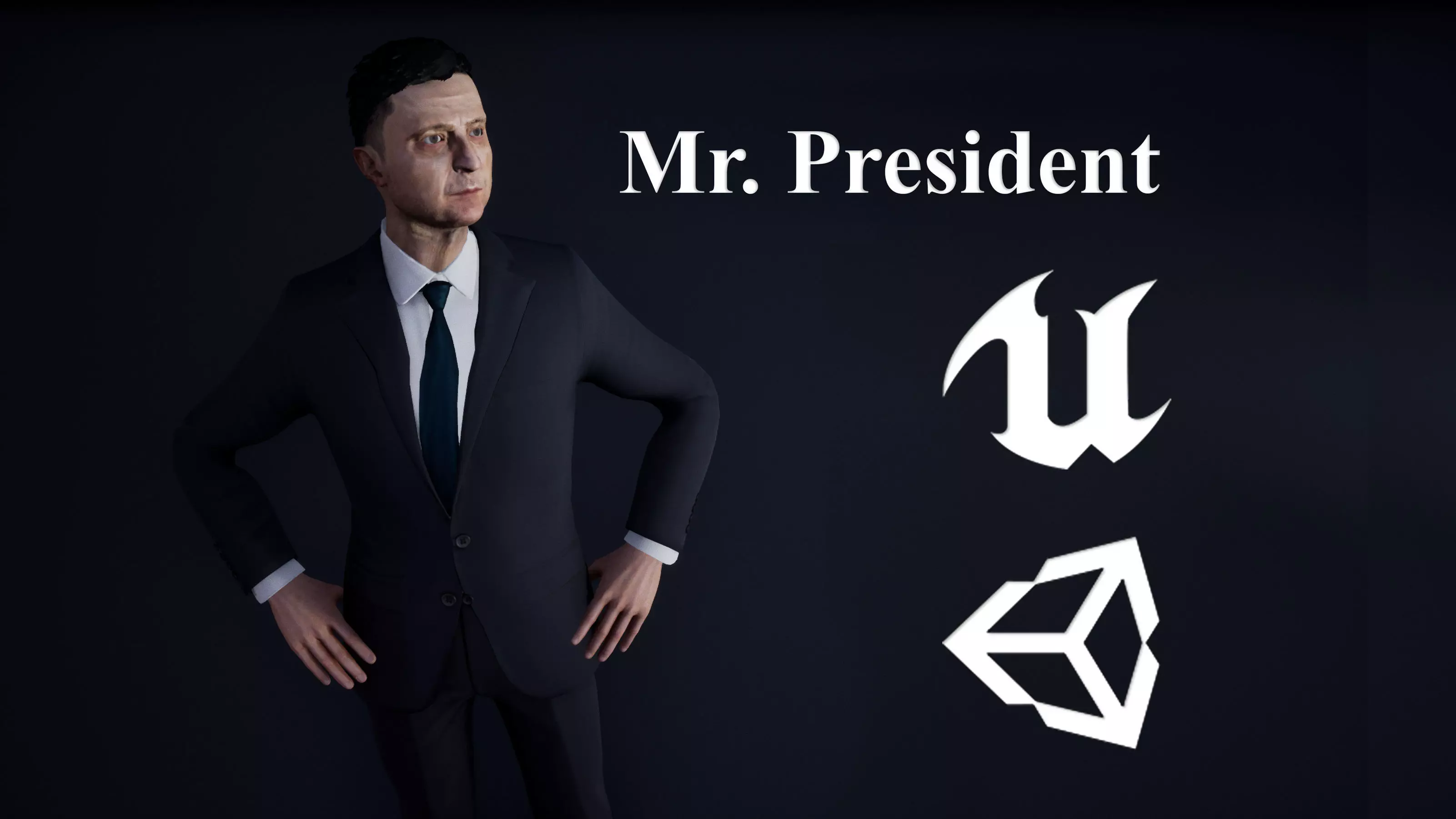 Mr President  - Game Ready Low-poly 3D model_0