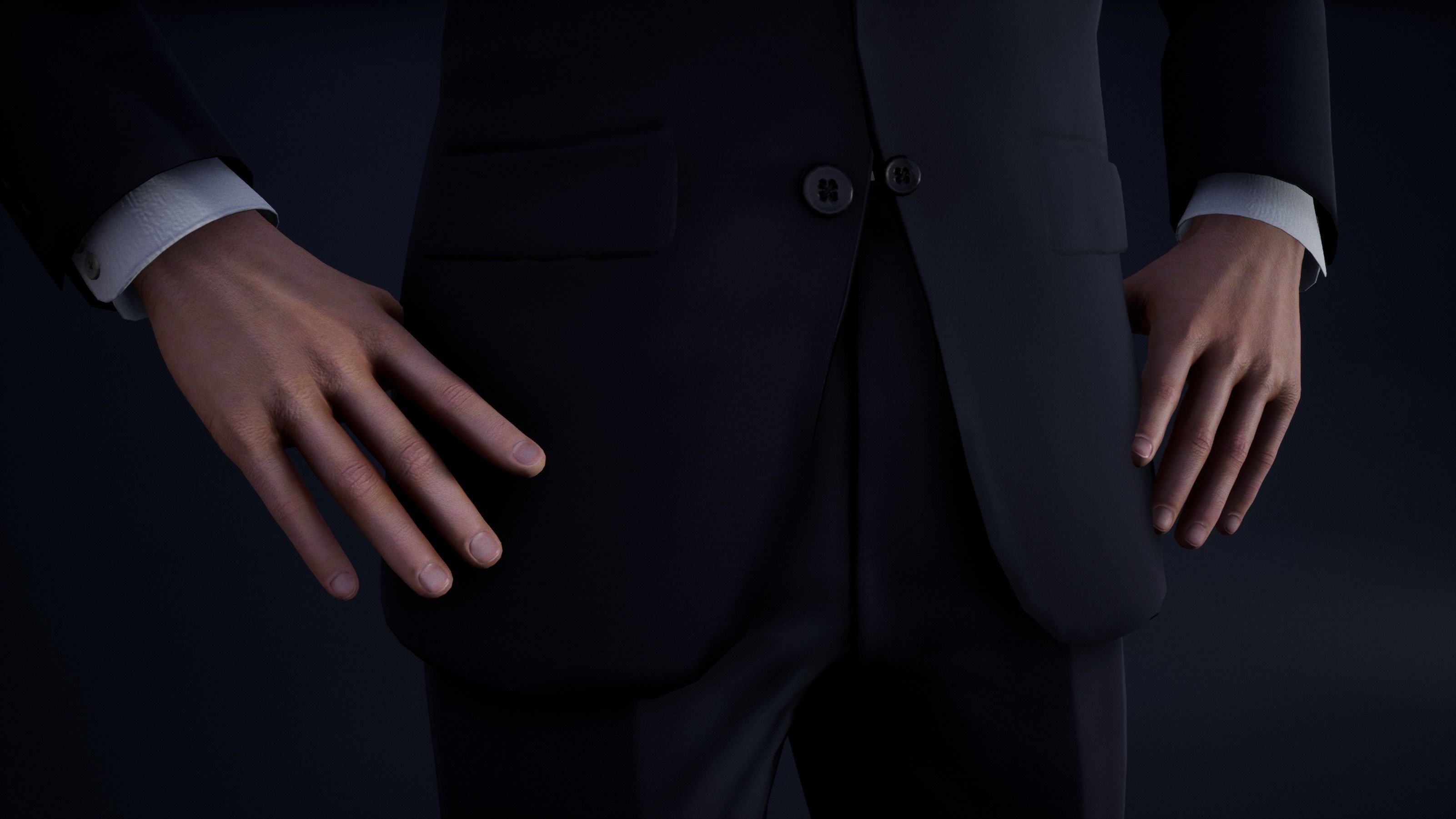 Mr President  - Game Ready Low-poly 3D model_12