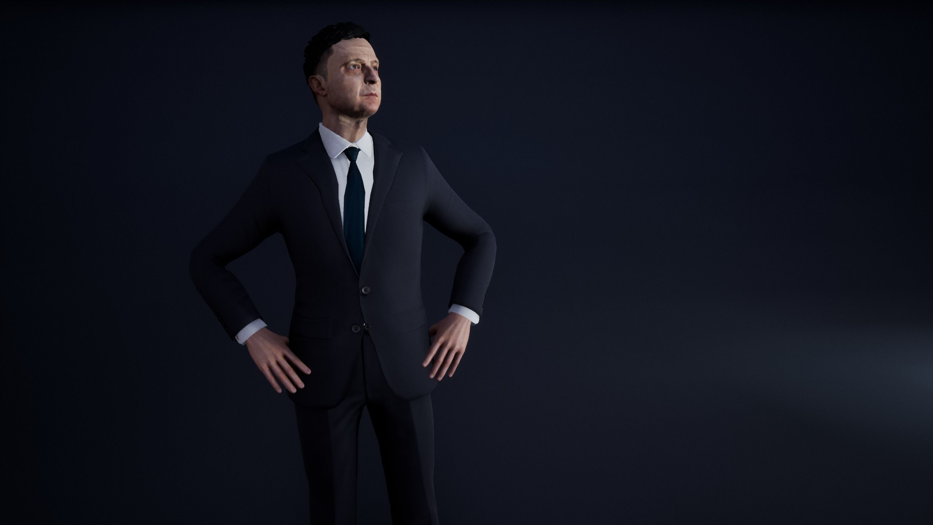 Mr President  - Game Ready Low-poly 3D model_5