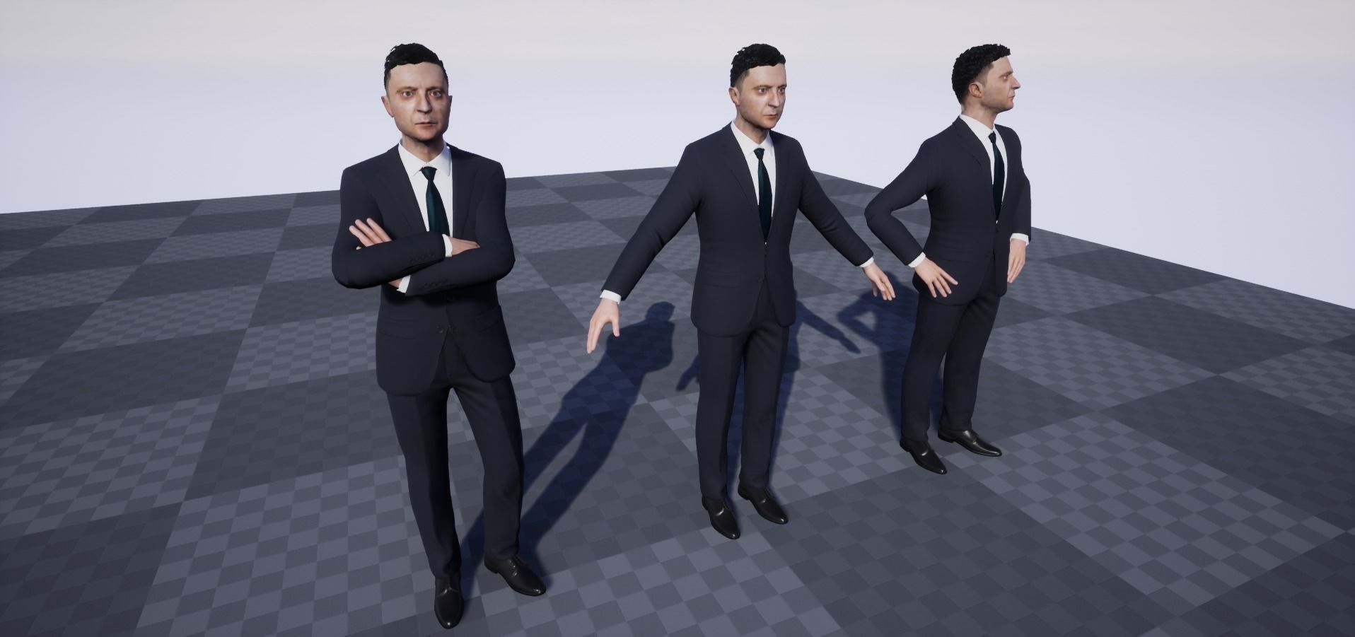 Mr President  - Game Ready Low-poly 3D model_17