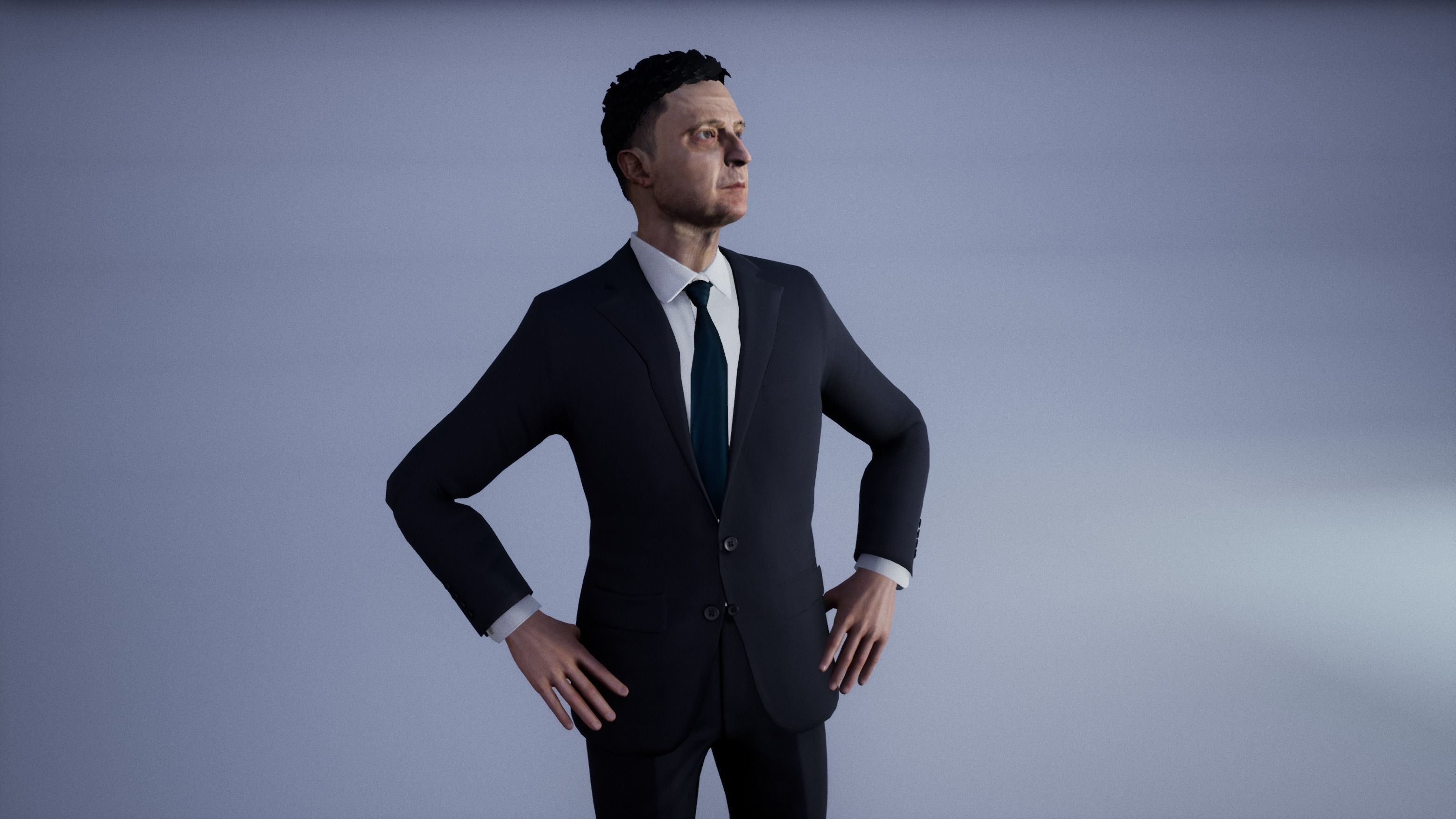 Mr President  - Game Ready Low-poly 3D model_6