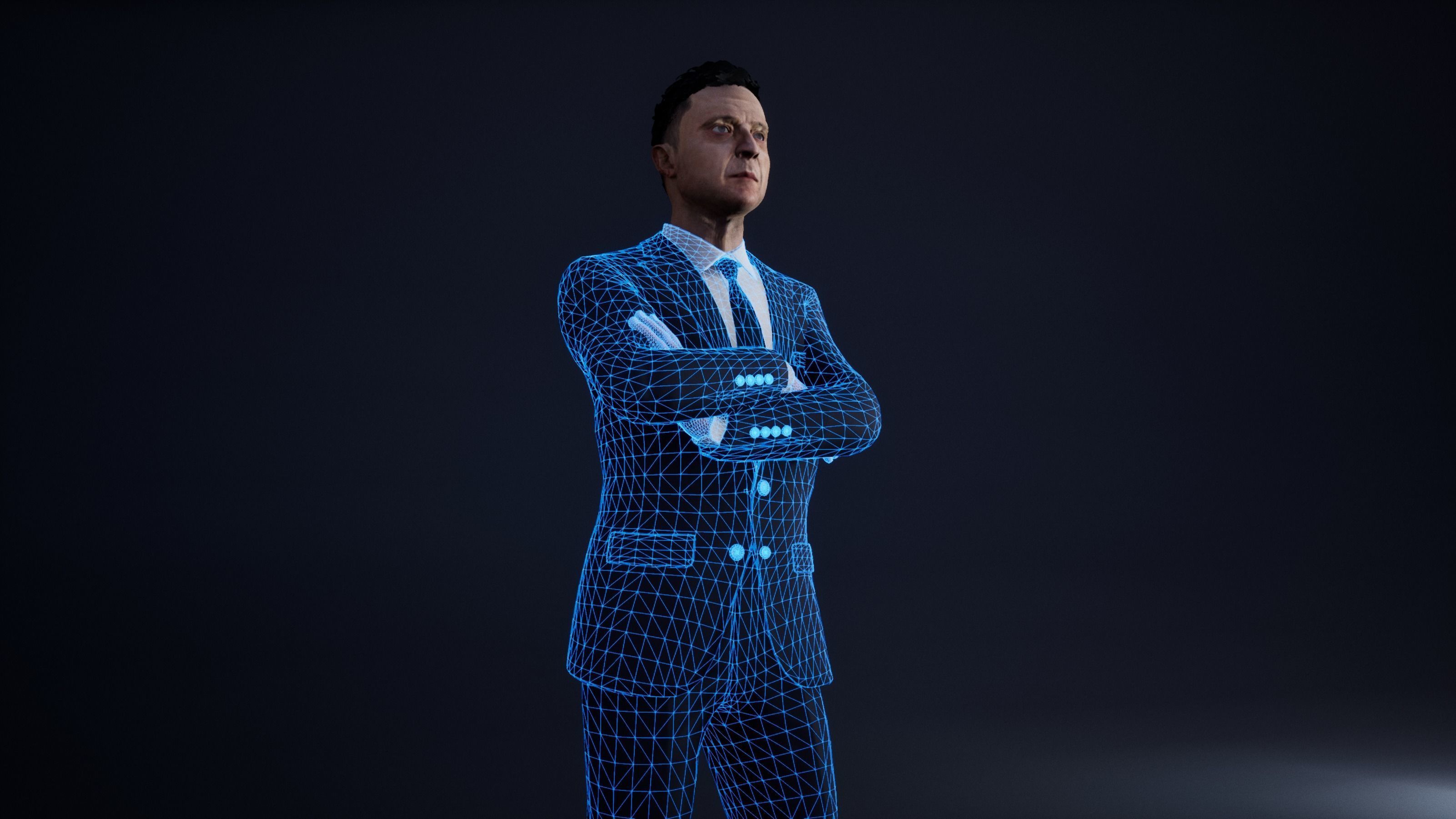 Mr President  - Game Ready Low-poly 3D model_16