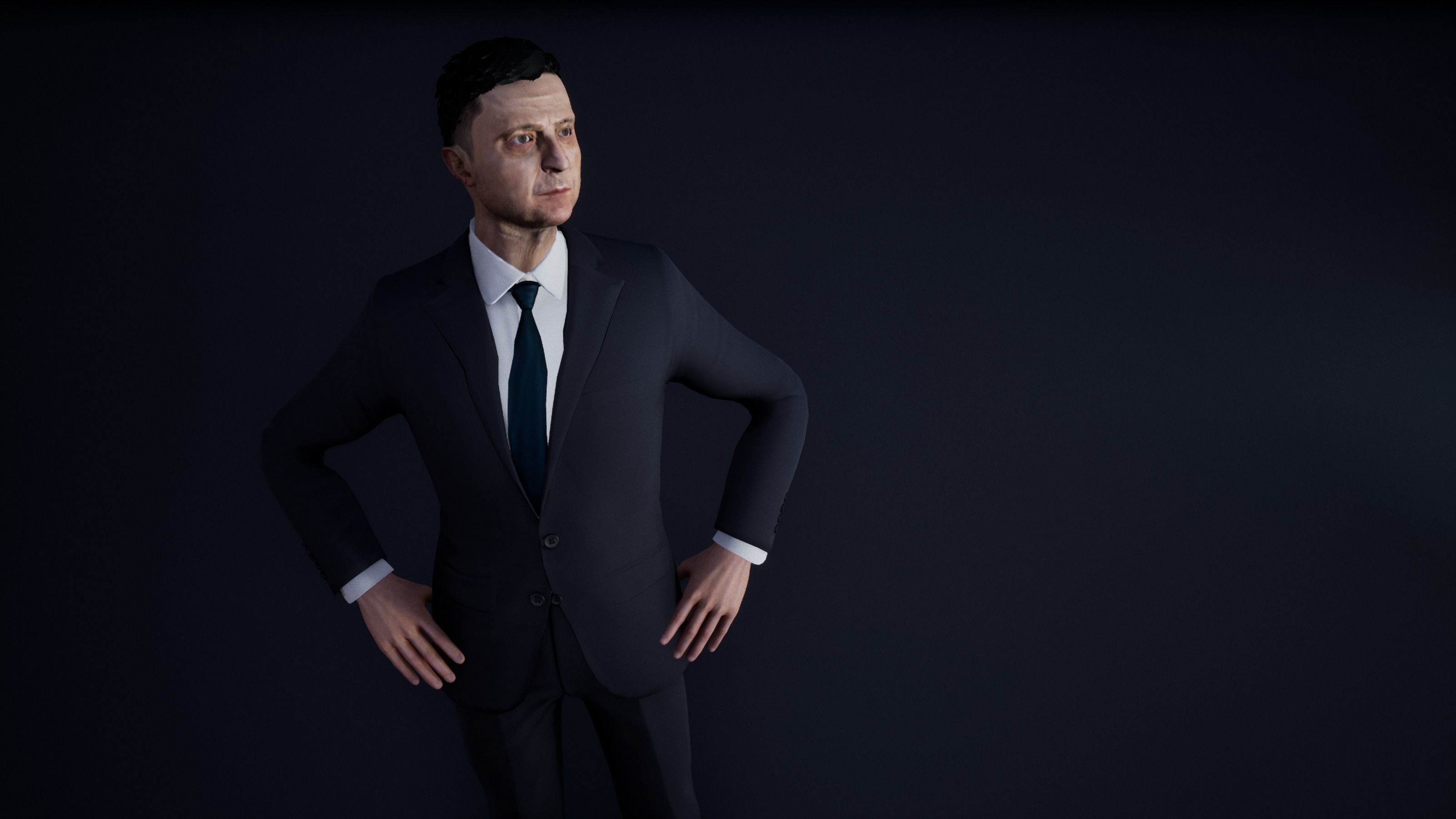 Mr President  - Game Ready Low-poly 3D model_7