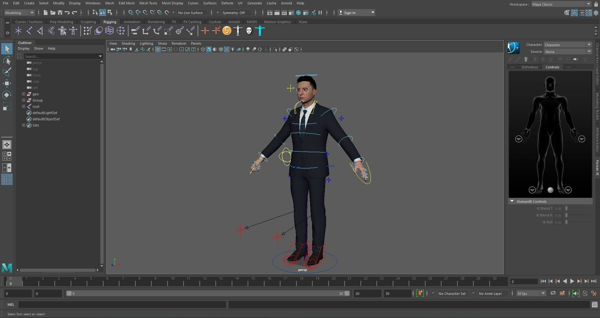 Mr President  - Game Ready Low-poly 3D model_24