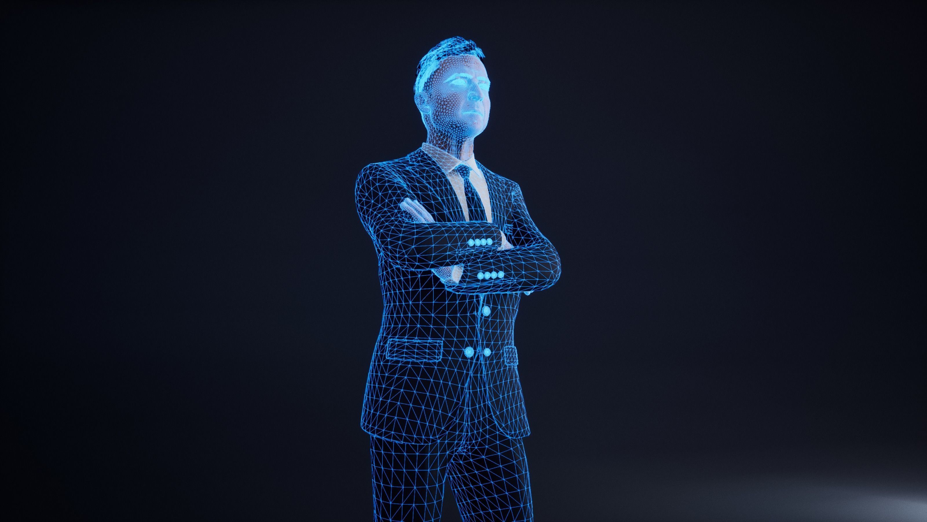 Mr President  - Game Ready Low-poly 3D model_14