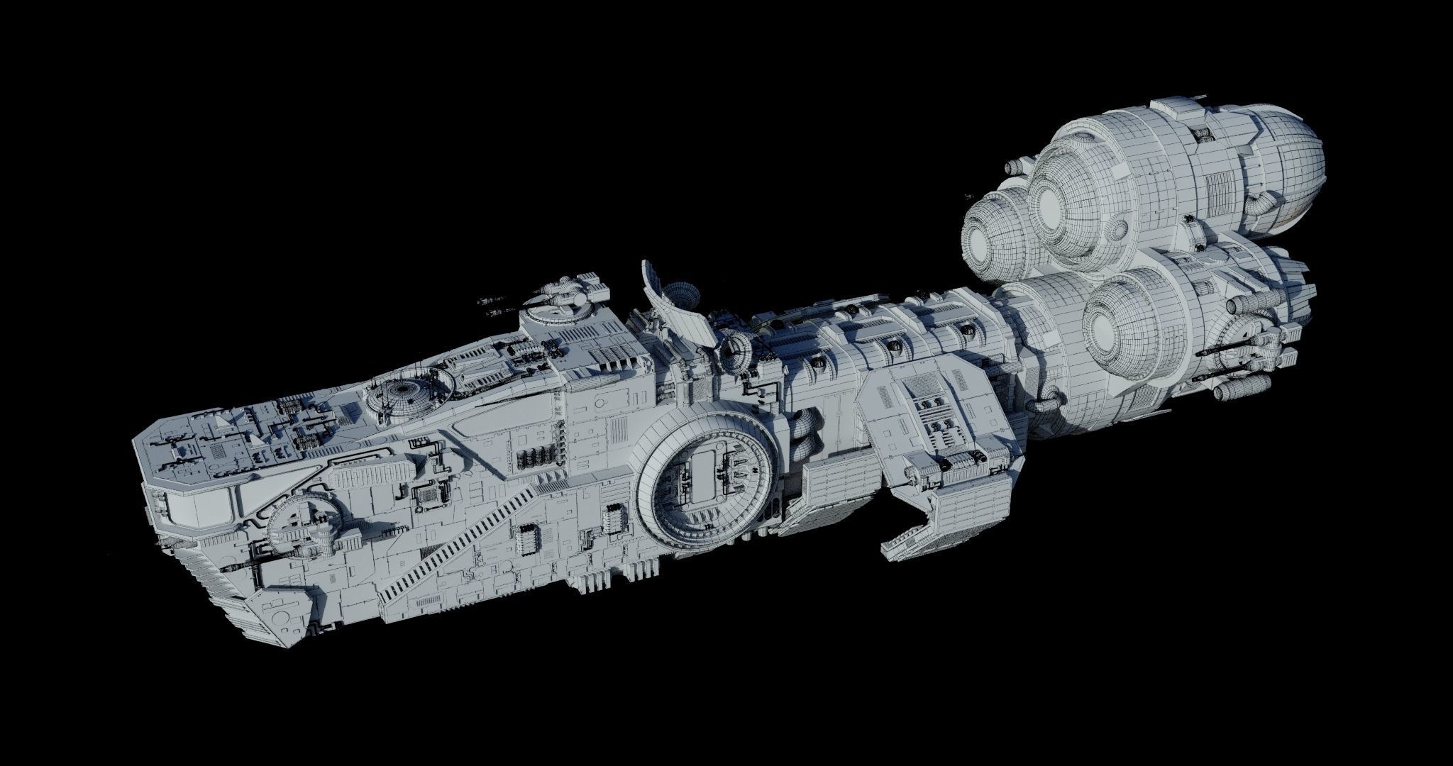 Corellian Acklay-type light freighter  - Star Wars 3D model_12