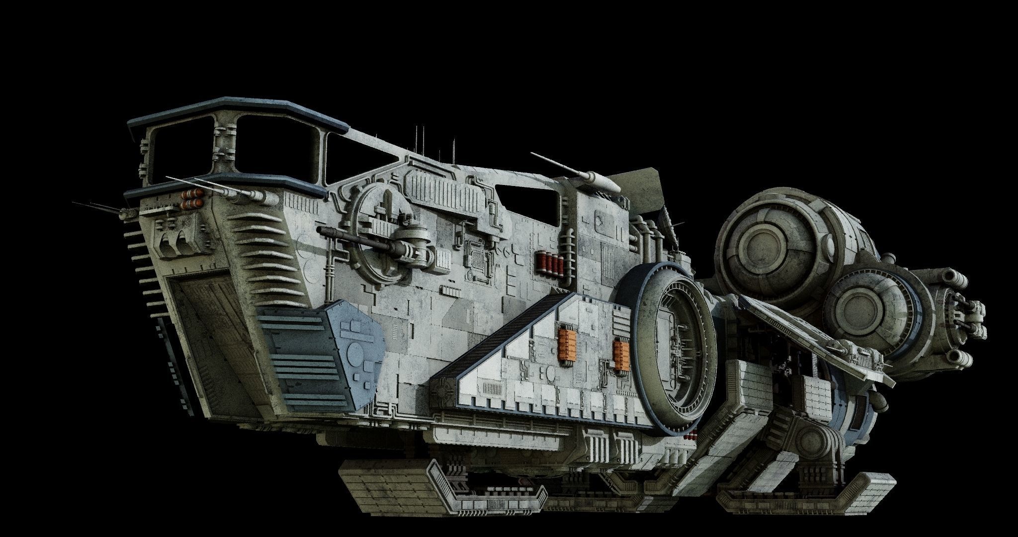 Corellian Acklay-type light freighter  - Star Wars 3D model_10