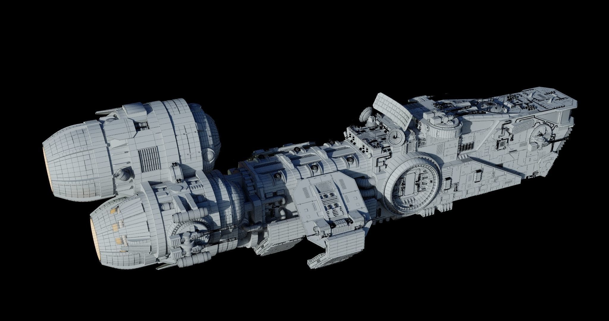 Corellian Acklay-type light freighter  - Star Wars 3D model_13