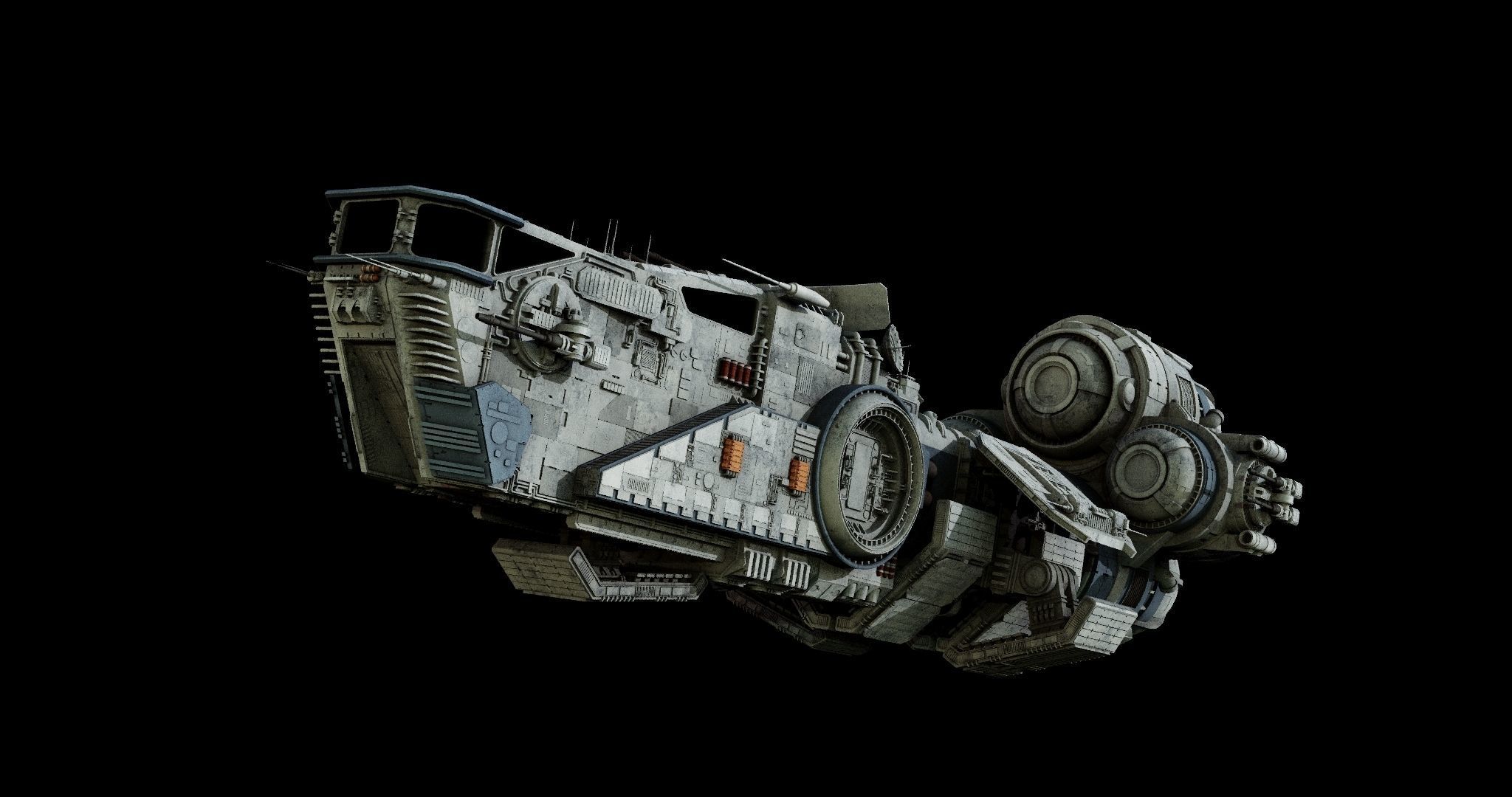 Corellian Acklay-type light freighter  - Star Wars 3D model_9