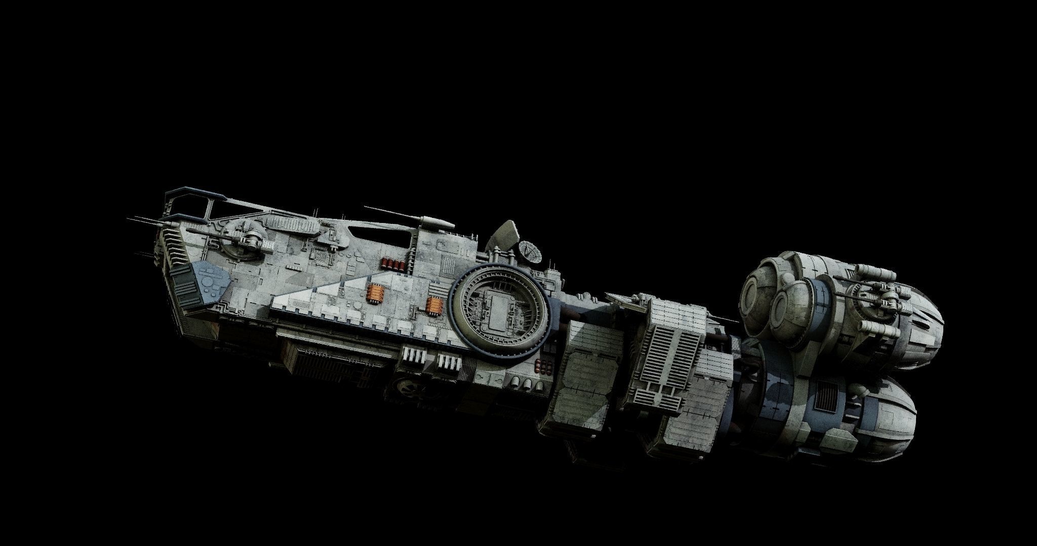 Corellian Acklay-type light freighter  - Star Wars 3D model_7