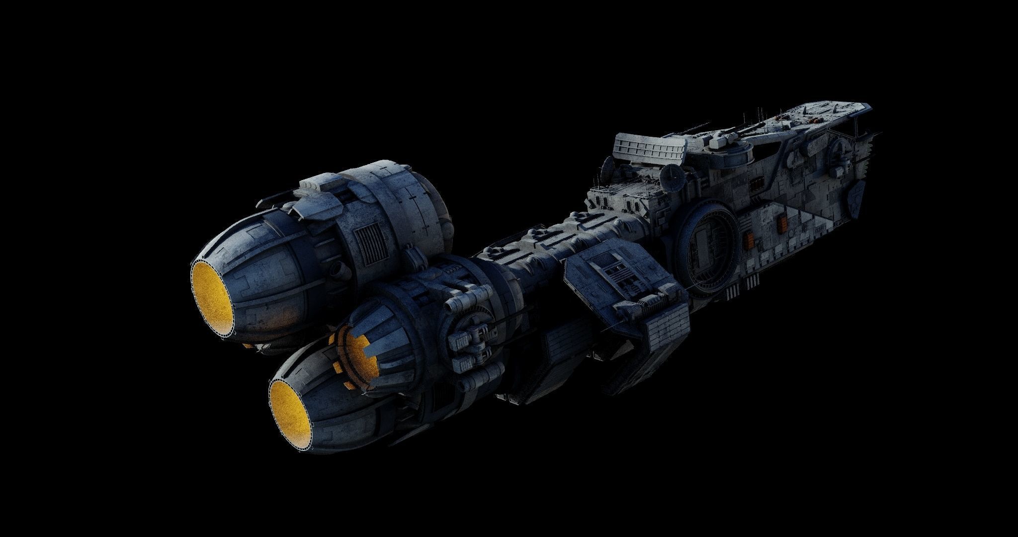 Corellian Acklay-type light freighter  - Star Wars 3D model_4
