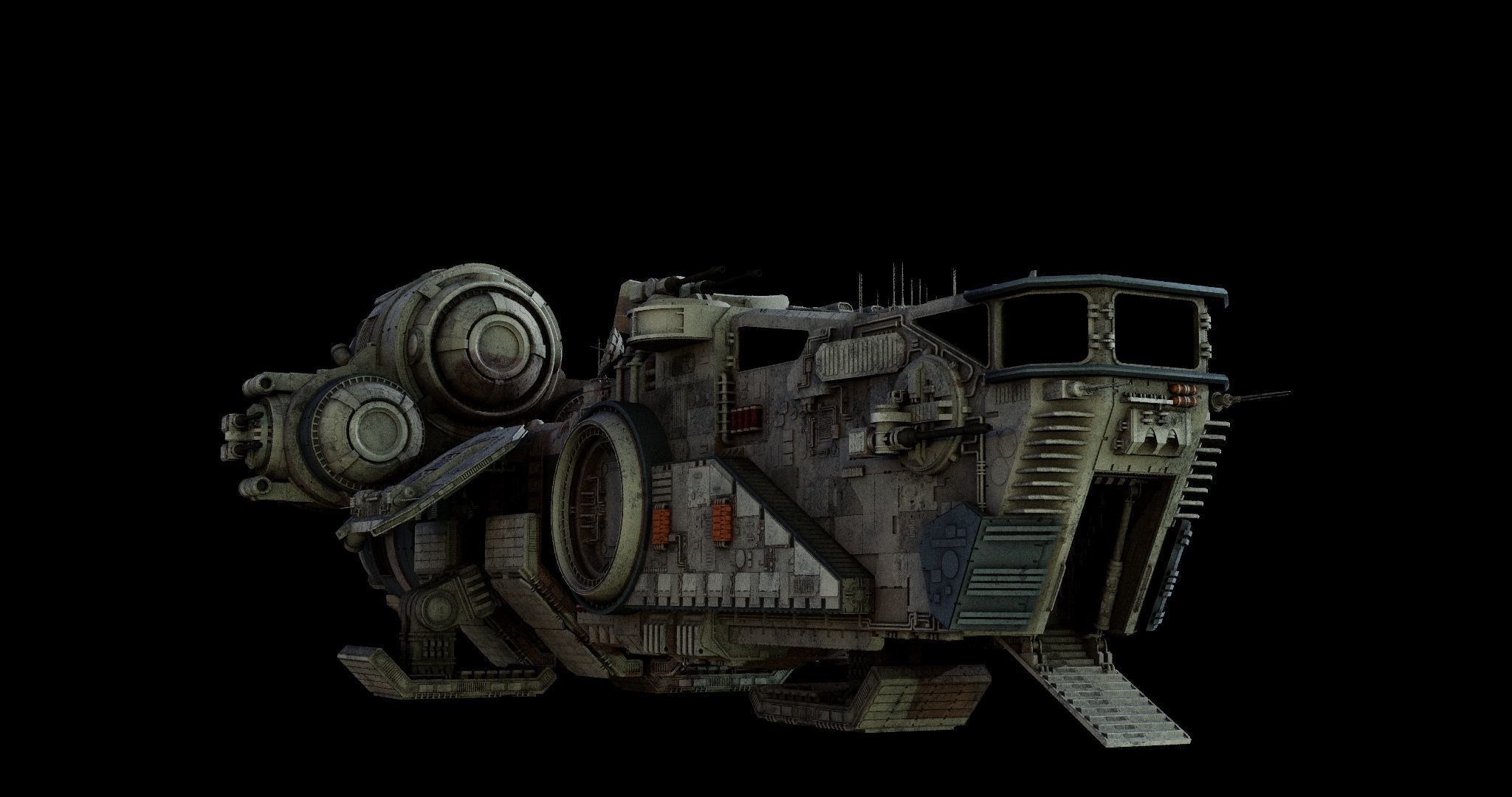 Corellian Acklay-type light freighter  - Star Wars 3D model_11