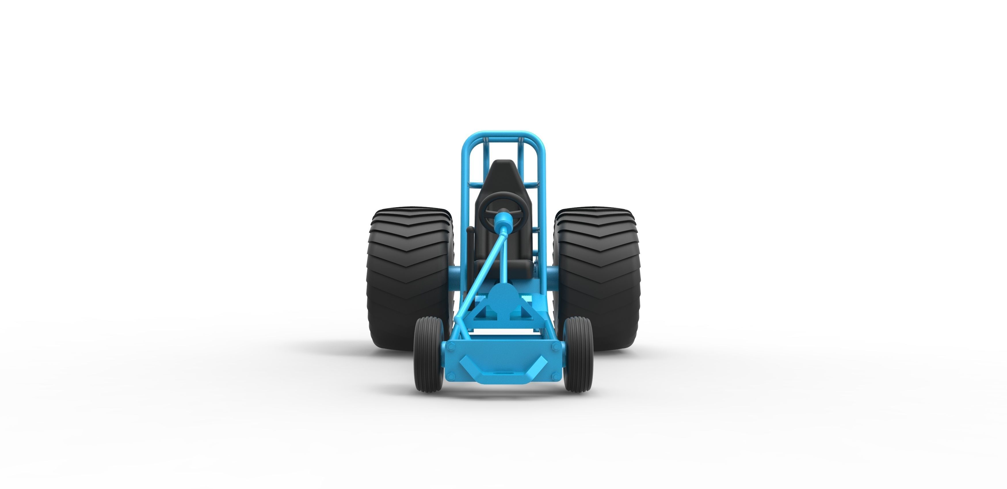 Chassis of Mini Rod pulling tractor Scale 1 to 25 3D print model_5