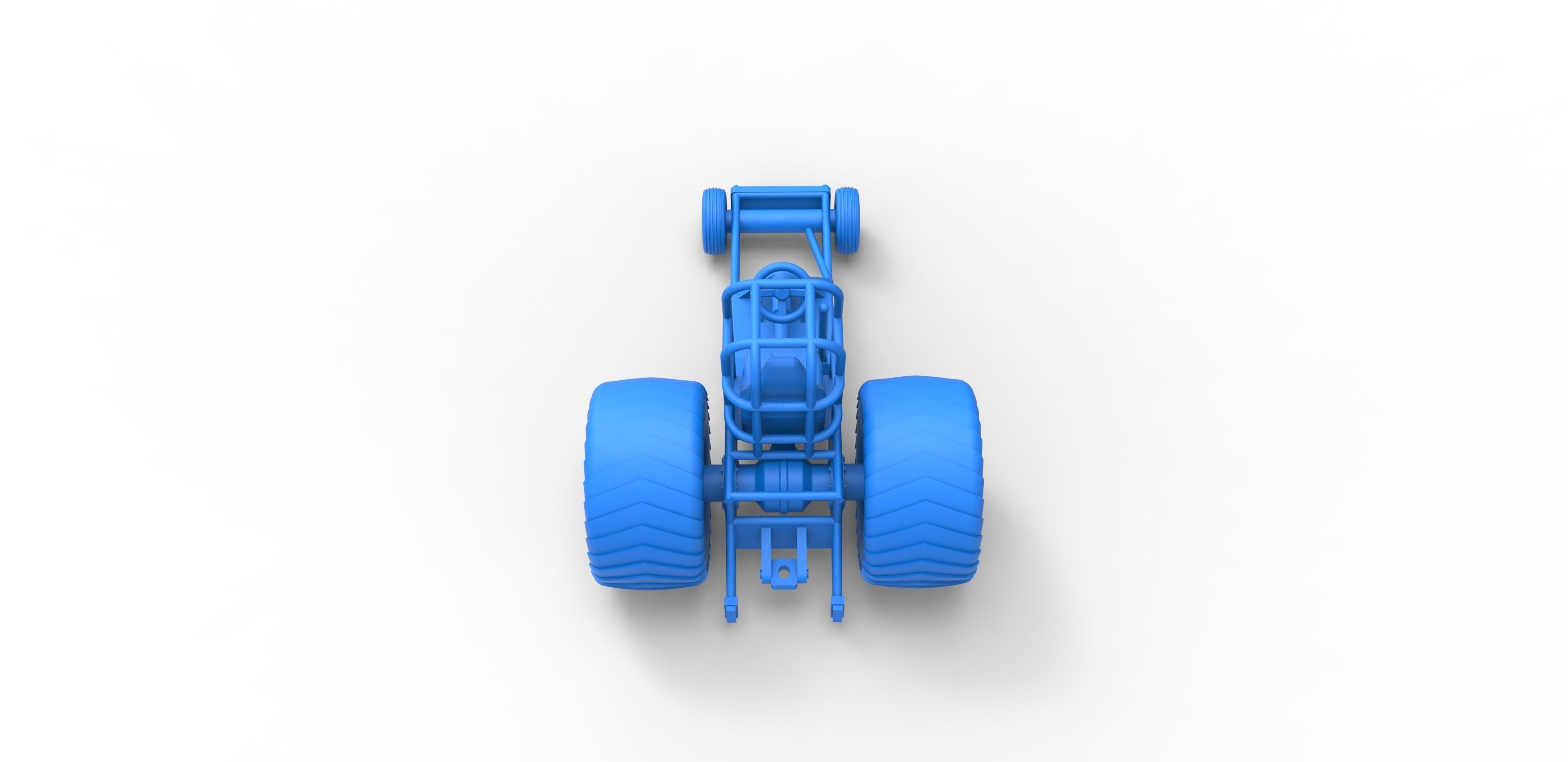 Chassis of Mini Rod pulling tractor Scale 1 to 25 3D print model_24