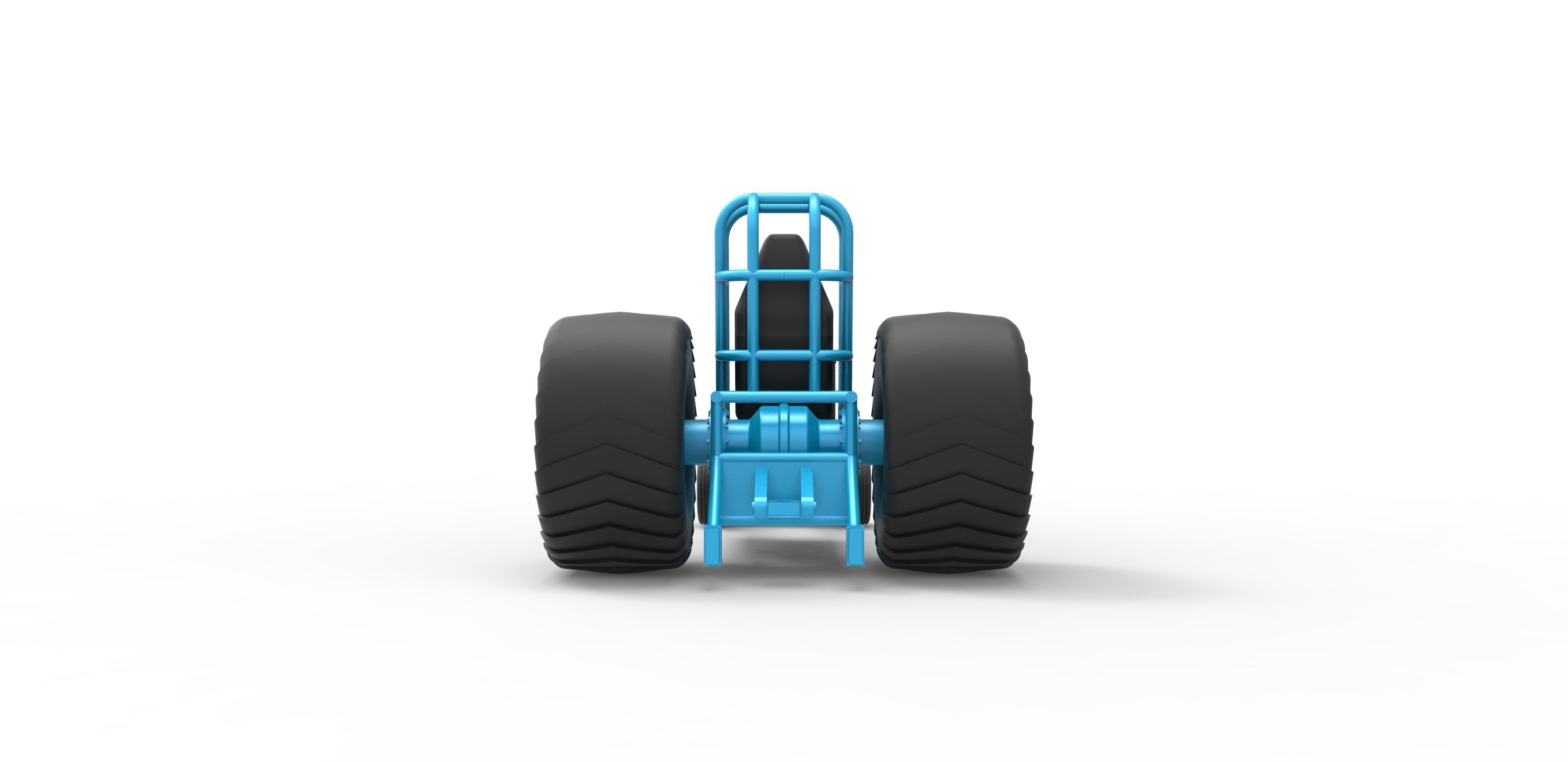 Chassis of Mini Rod pulling tractor Scale 1 to 25 3D print model_12